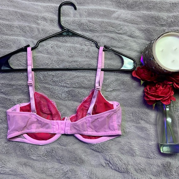 36D Victoria’s Secret unlined bra pink lace bra - Picture 2 of 4